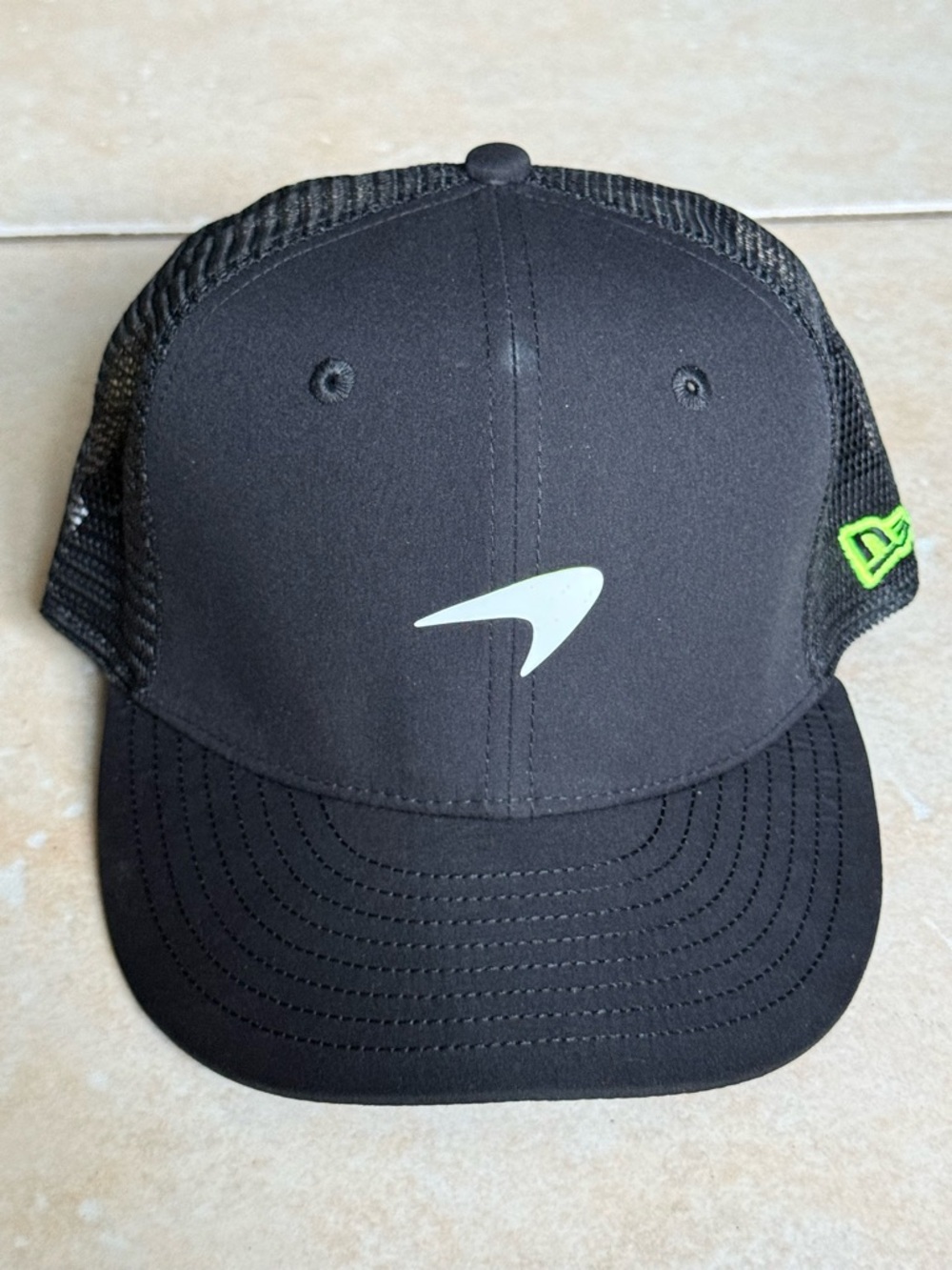 Lando Norris Mclaren Black Trucker Hat with Neon Green Accent